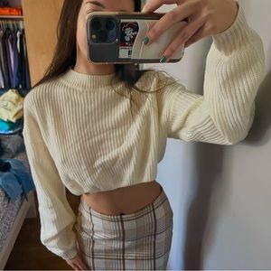 Cream Cropped Sweater